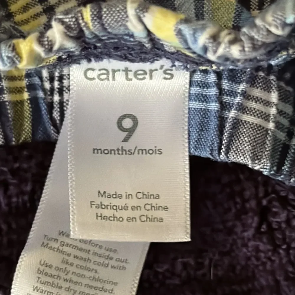Carter’s Plaid Elastic Waist Shorts Size 9 Months Baby Toddler Comfortable